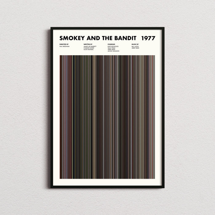 Smokey And The Bandit Movie Barcode Poster