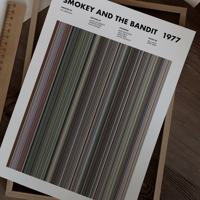 Smokey And The Bandit Movie Barcode Poster