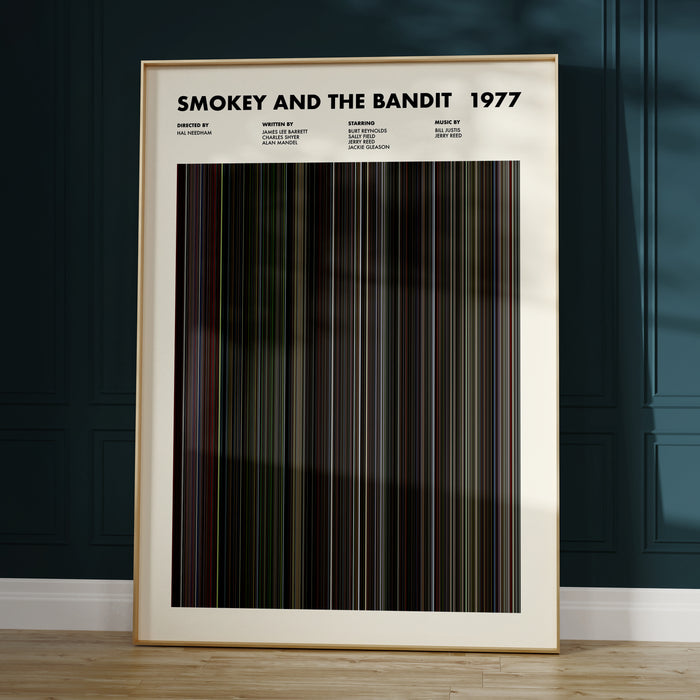 Smokey And The Bandit Movie Barcode Poster