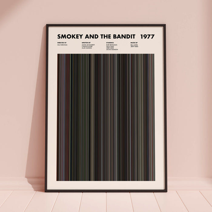 Smokey And The Bandit Movie Barcode Poster