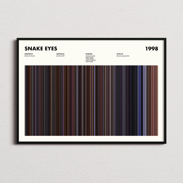 Snake Eyes Movie Barcode Movie Barcode Poster