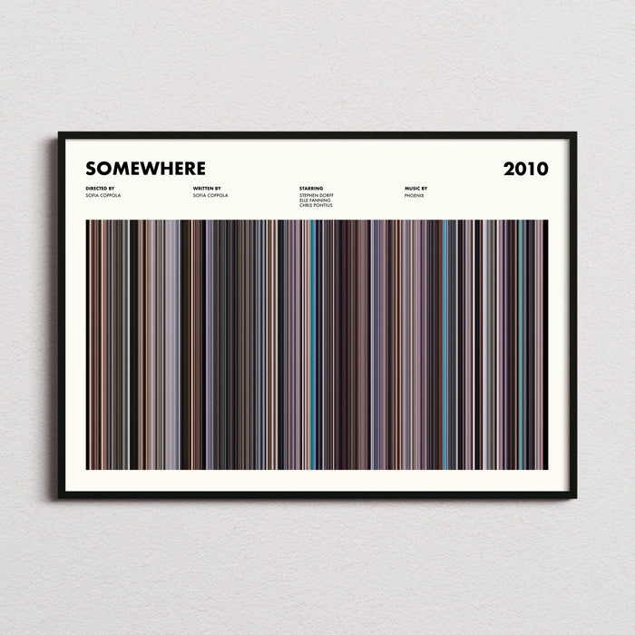 Somewhere Movie Barcode Poster