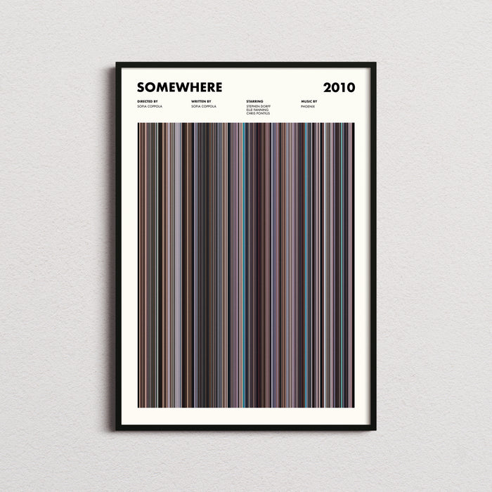 Somewhere Movie Barcode Poster