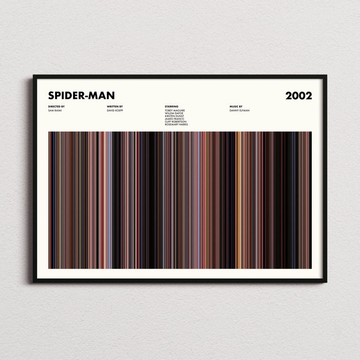 Spider-Man Movie Barcode Movie Barcode Poster