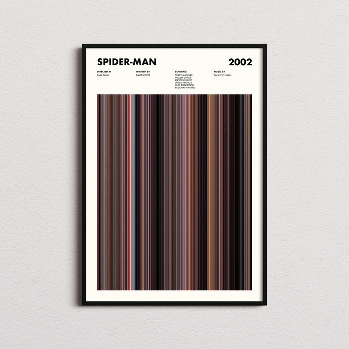 Spider-Man Movie Barcode Movie Barcode Poster