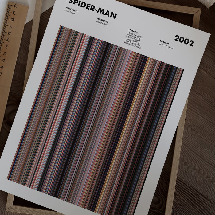 Spider-Man Movie Barcode Movie Barcode Poster