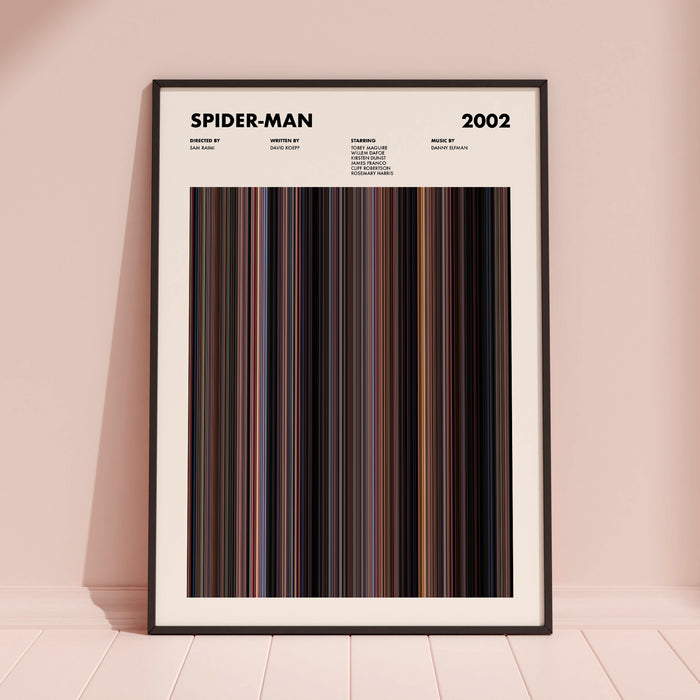 Spider-Man Movie Barcode Movie Barcode Poster