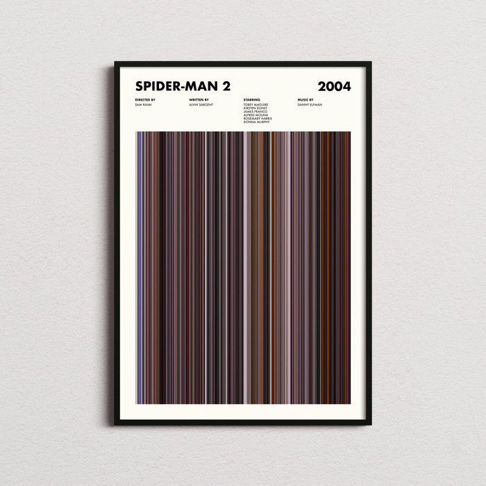 Spider-Man 2 Movie Barcode Poster