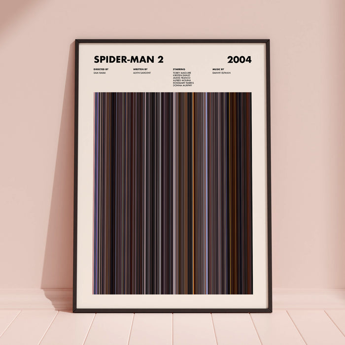 Spider-Man 2 Movie Barcode Poster