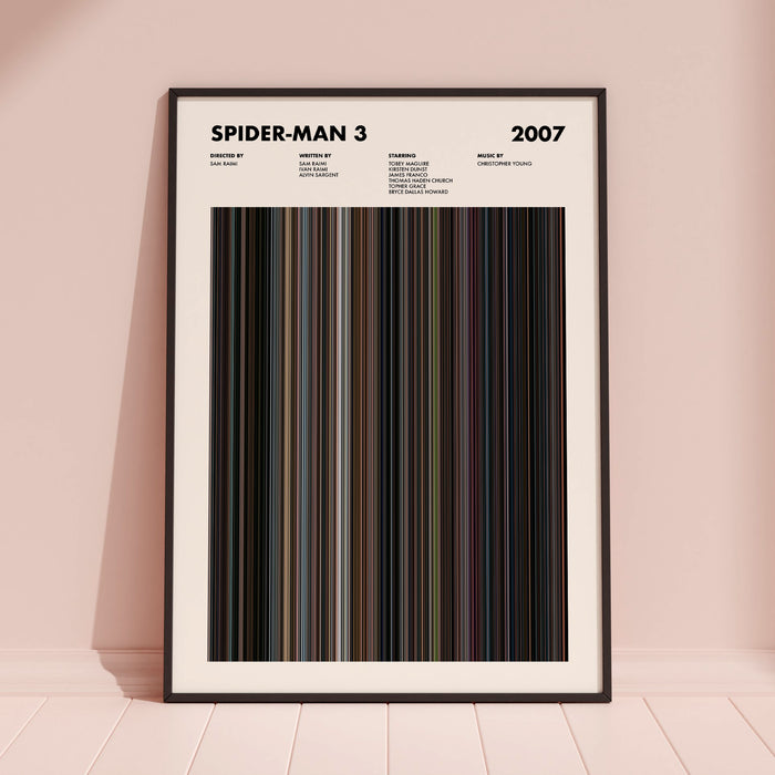 Spider-Man 3 Movie Barcode Movie Barcode Poster