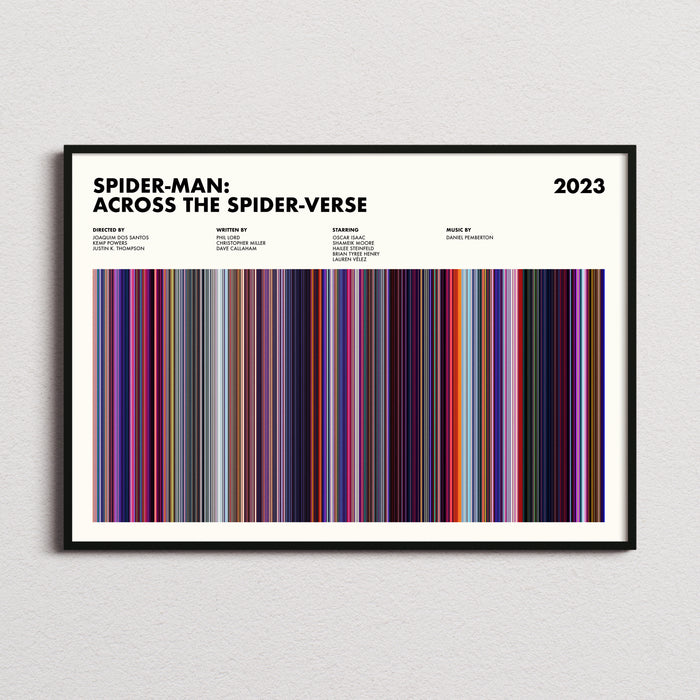 Spider-Man Across The Spiderverse Movie Barcode Poster