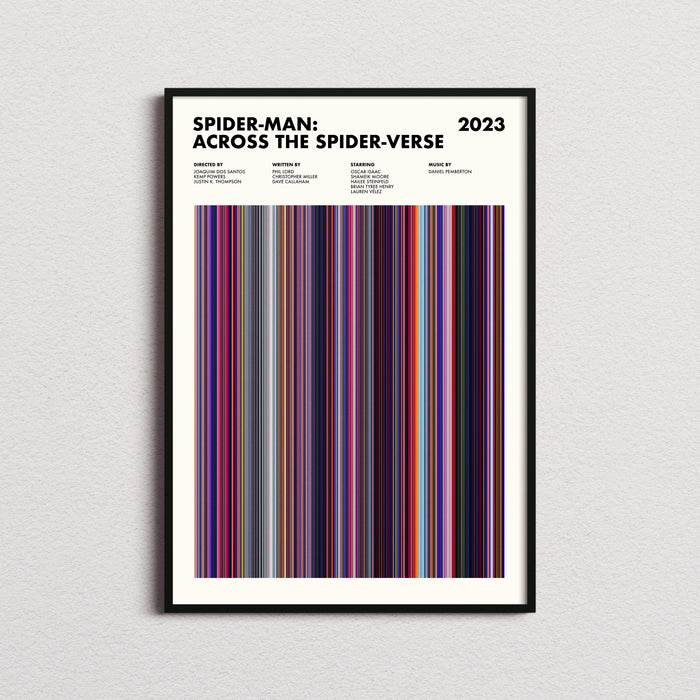 Spider-Man Across The Spiderverse Movie Barcode Poster