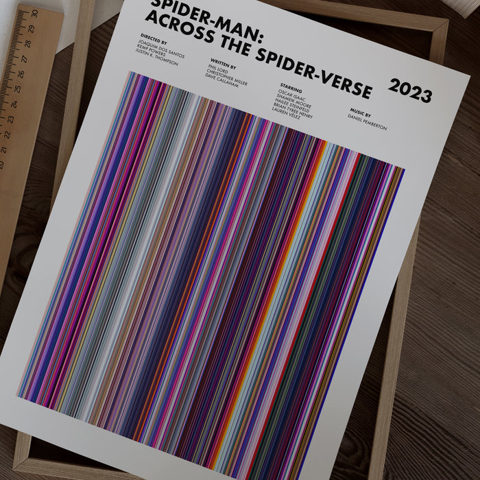 Spider-Man Across The Spiderverse Movie Barcode Poster