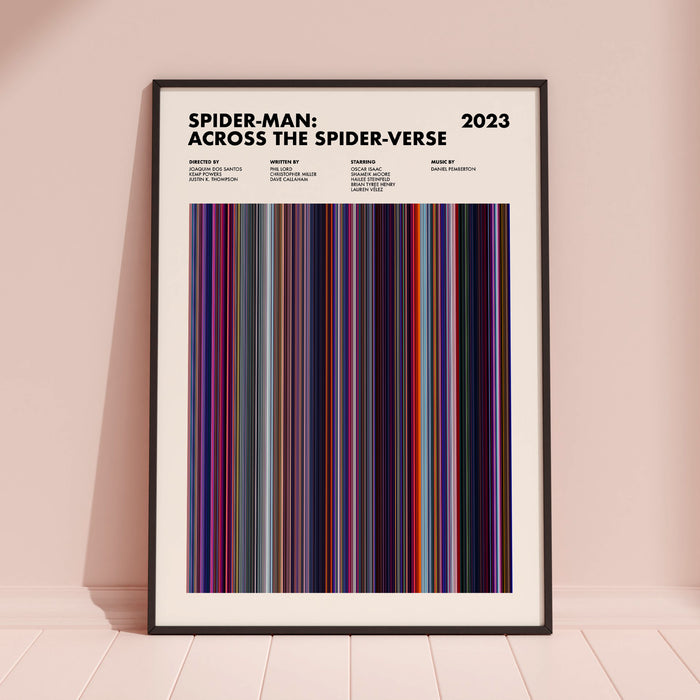 Spider-Man Across The Spiderverse Movie Barcode Poster