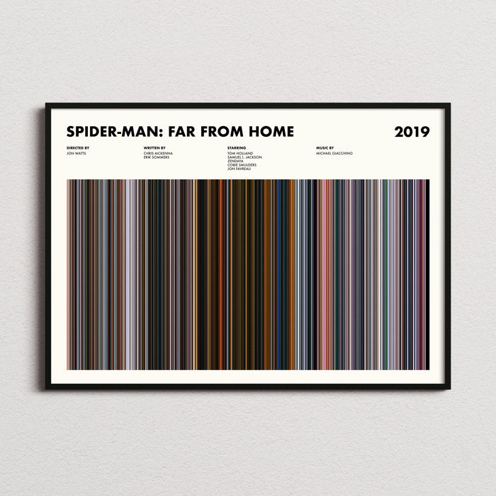 Spider-Man Far From Home Movie Barcode Poster