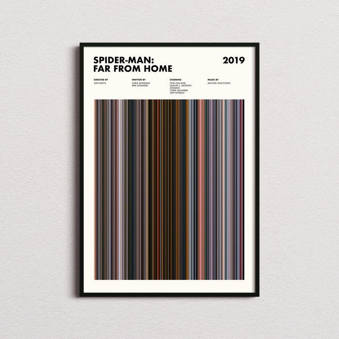 Spider-Man Far From Home Movie Barcode Poster