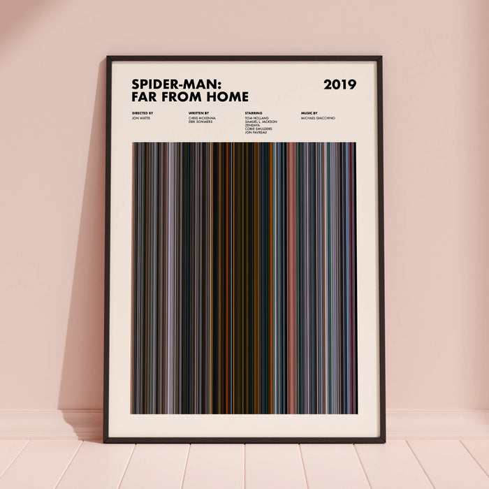 Spider-Man Far From Home Movie Barcode Poster