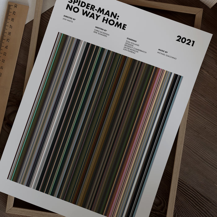 Spider-Man No Way Home Movie Barcode Poster