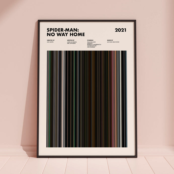 Spider-Man No Way Home Movie Barcode Poster