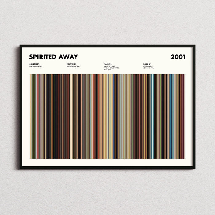 Spirited Away Movie Barcode Poster