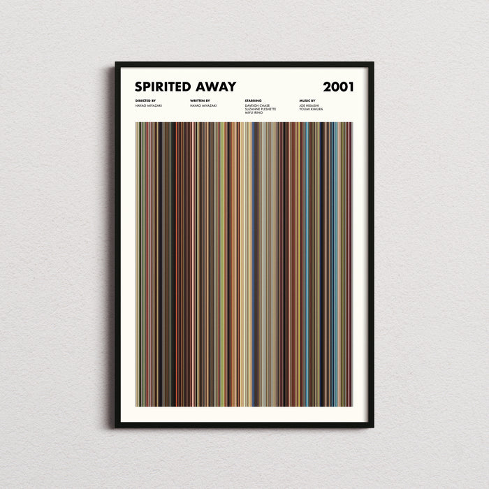 Spirited Away Movie Barcode Poster