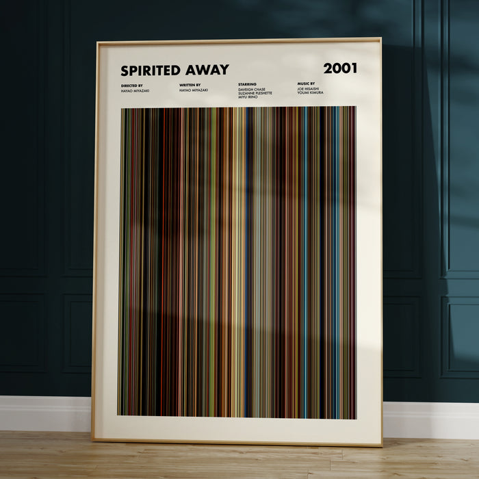 Spirited Away Movie Barcode Poster