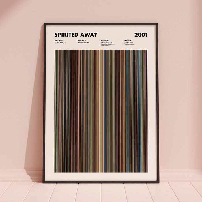 Spirited Away Movie Barcode Poster