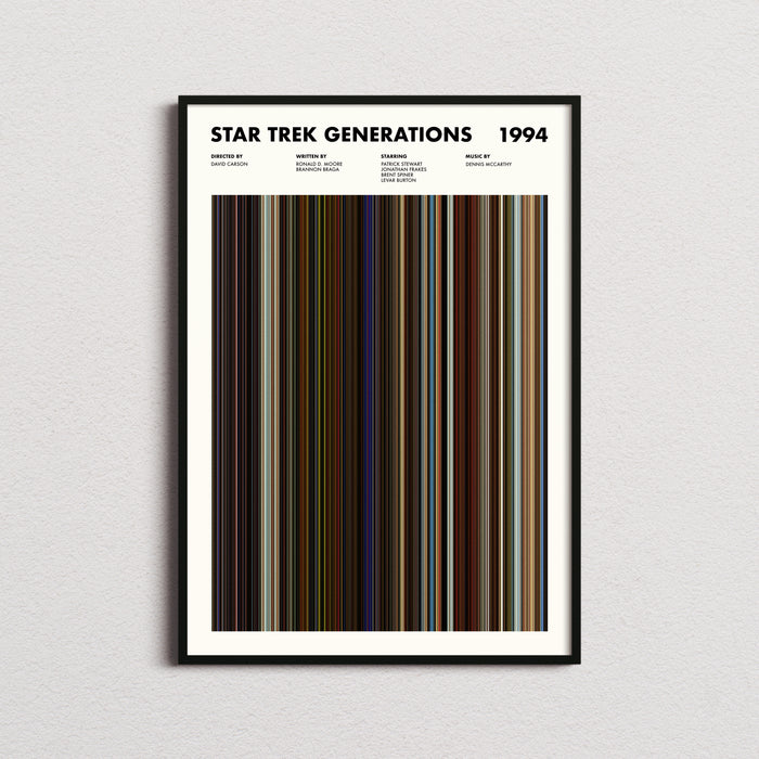 Star Trek Generations Movie Barcode Movie Barcode Poster