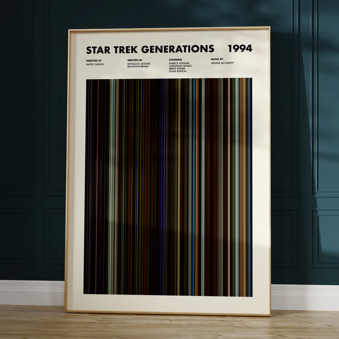 Star Trek Generations Movie Barcode Movie Barcode Poster