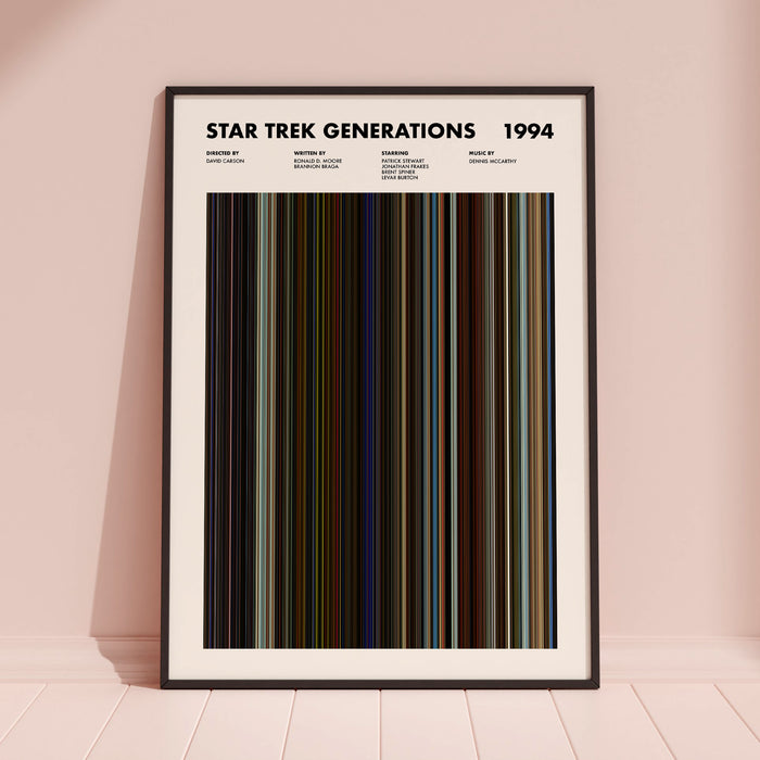 Star Trek Generations Movie Barcode Movie Barcode Poster