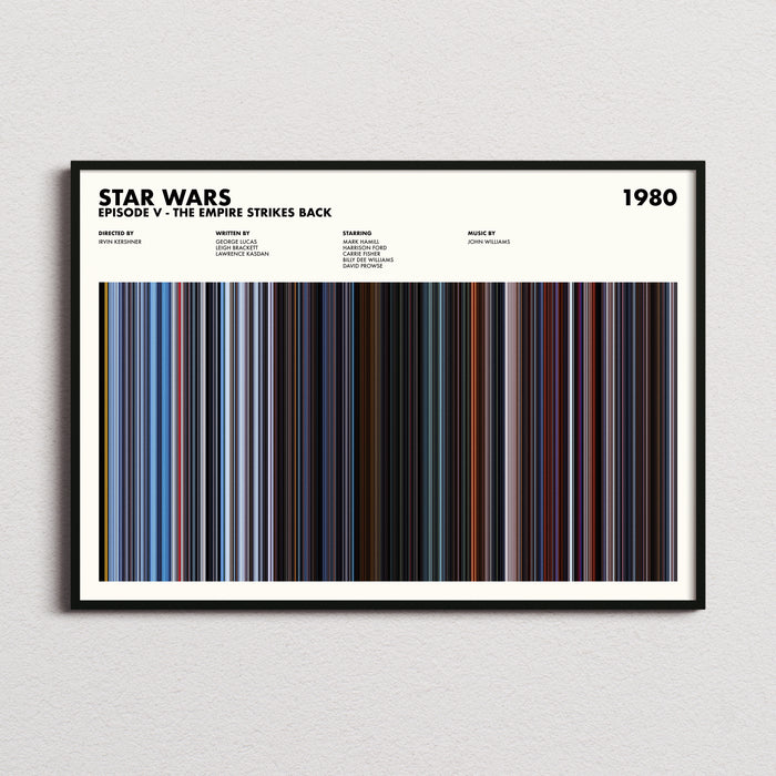 Star Wars V: The Empire Strikes Back Movie Barcode Poster