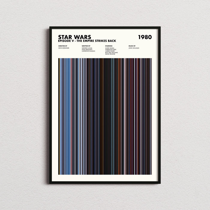 Star Wars V: The Empire Strikes Back Movie Barcode Poster