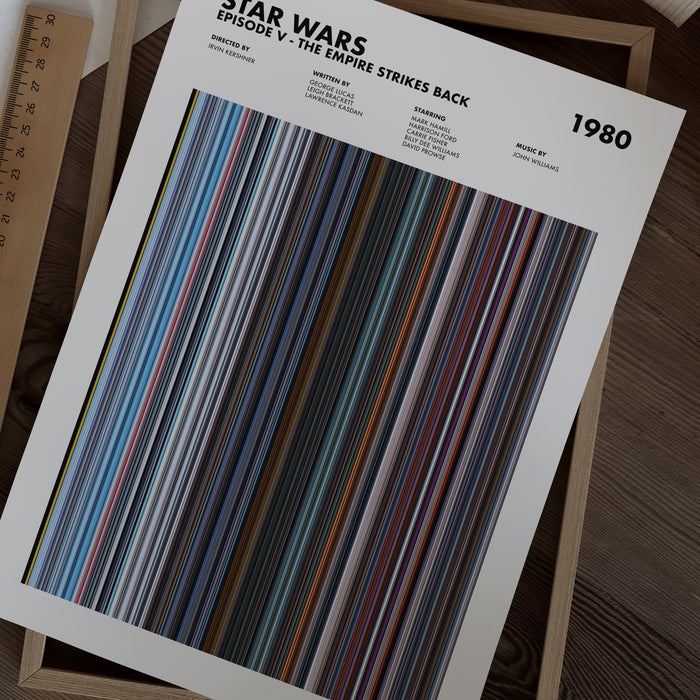 Star Wars V: The Empire Strikes Back Movie Barcode Poster