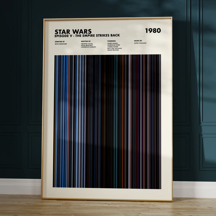 Star Wars V: The Empire Strikes Back Movie Barcode Poster