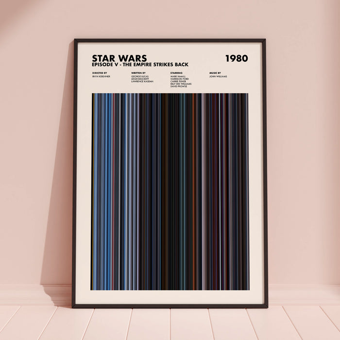 Star Wars V: The Empire Strikes Back Movie Barcode Poster