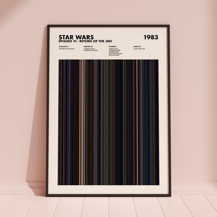 Star Wars VI: Return of the Jedi Movie Barcode Poster