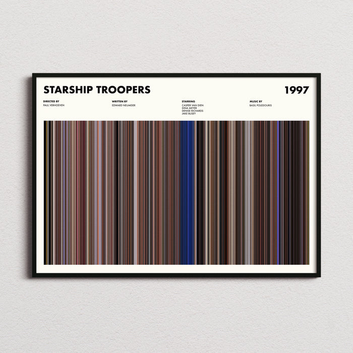 Starship Troopers Movie Barcode Poster