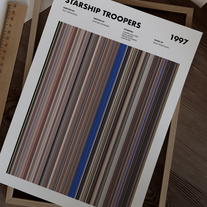 Starship Troopers Movie Barcode Poster