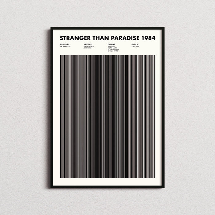 Stranger Than Paradise Movie Barcode Poster