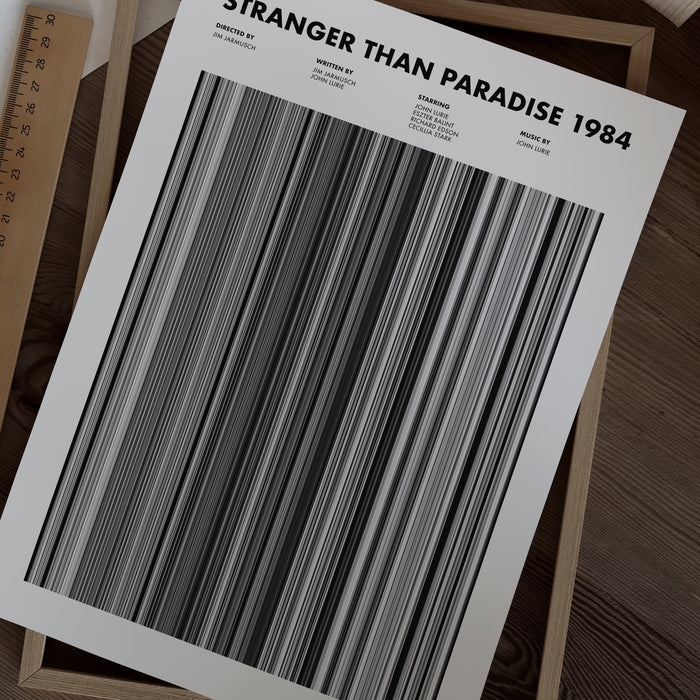 Stranger Than Paradise Movie Barcode Poster