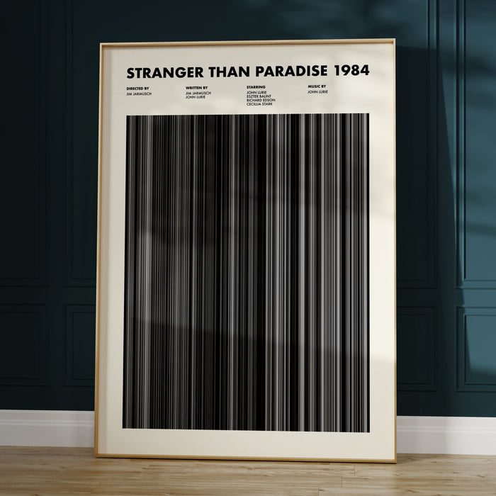 Stranger Than Paradise Movie Barcode Poster