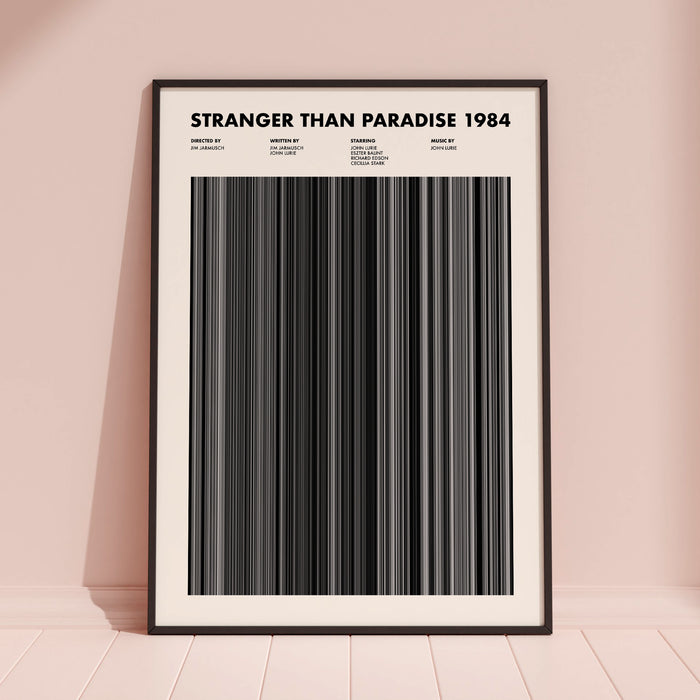 Stranger Than Paradise Movie Barcode Poster