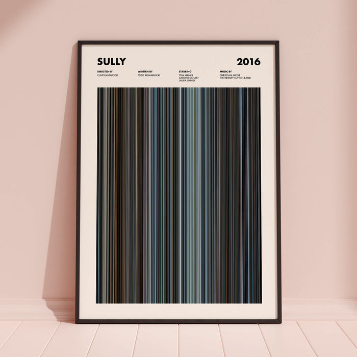 Sully Movie Barcode Poster