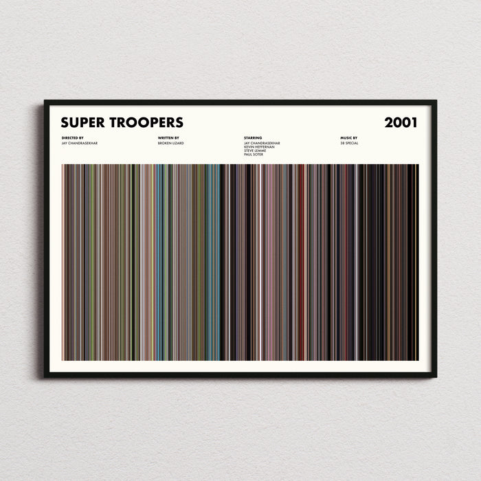 Super Troopers Movie Barcode Poster