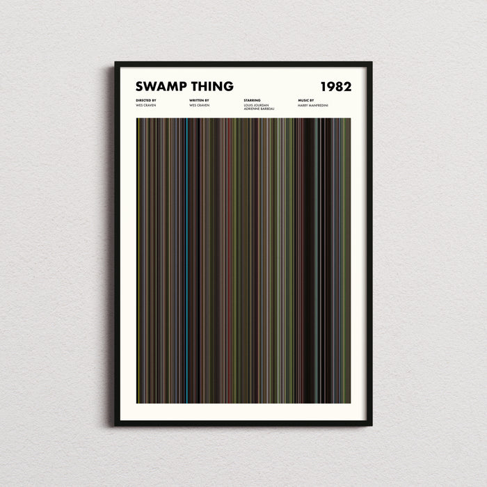 Swamp Thing Movie Barcode Poster