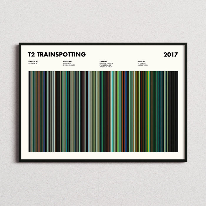 T2 Trainspotting Movie Barcode Poster