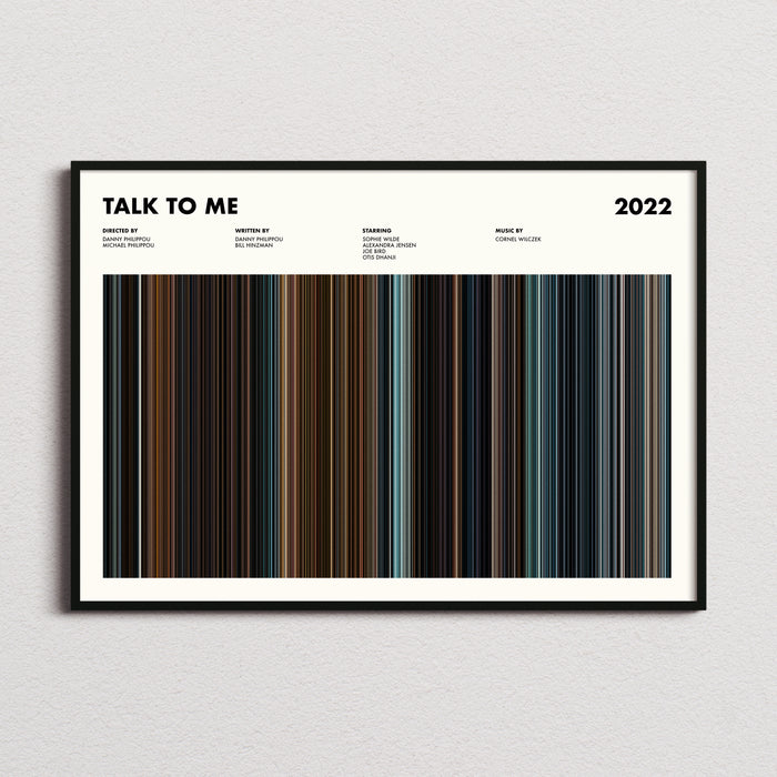 Talk To Me Movie Barcode Poster