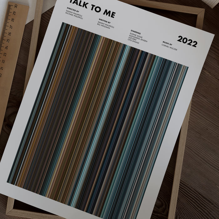 Talk To Me Movie Barcode Poster