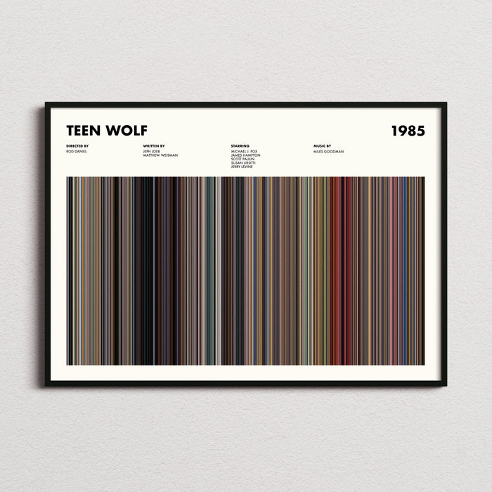 Teen Wolf Movie Barcode Movie Barcode Poster