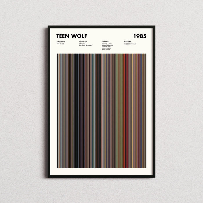 Teen Wolf Movie Barcode Movie Barcode Poster